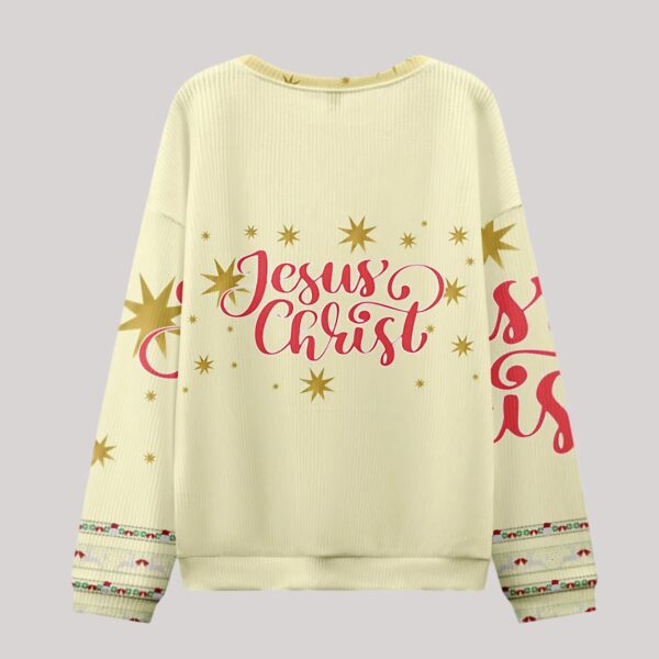 Jesus Christ Is Born Ugly Sweater Design Christmas Christian Sweater1