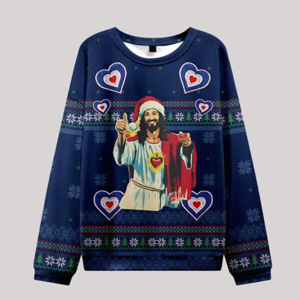 Jesus Loves You Heart Ugly Sweater