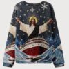 Jesus On A Cruise Ugly Sweater Design Christmas Christian Sweater1