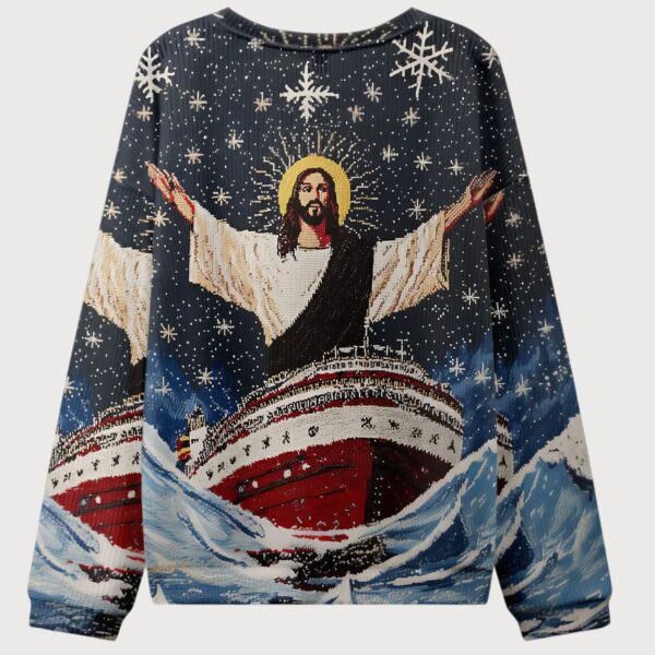 Jesus On A Cruise Ugly Sweater Design Christmas Christian Sweater1