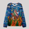 Jesus Riding A Reindeer Christmas Ugly Sweater