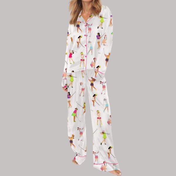 Ladies Golf Satin Pajama Set1