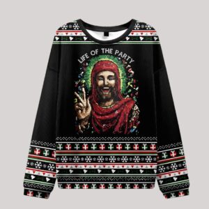 Life Of The Party Christian Ugly Christmas Sweater