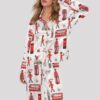 London Print Satin Pajama Set2