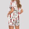 London Print Satin Pajama Set4