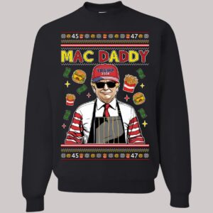 Mac Daddy Trump 2024 Ugly Christmas Sweatshirt