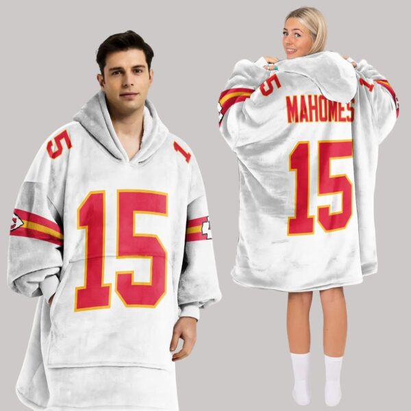 Mahomes PM 15 Kansas City Football Unisex Blanket Hoodie1