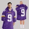 McCarthy 9 Minnesota Football Unisex Blanket Hoodie1