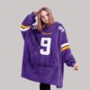 McCarthy 9 Minnesota Football Unisex Blanket Hoodie2