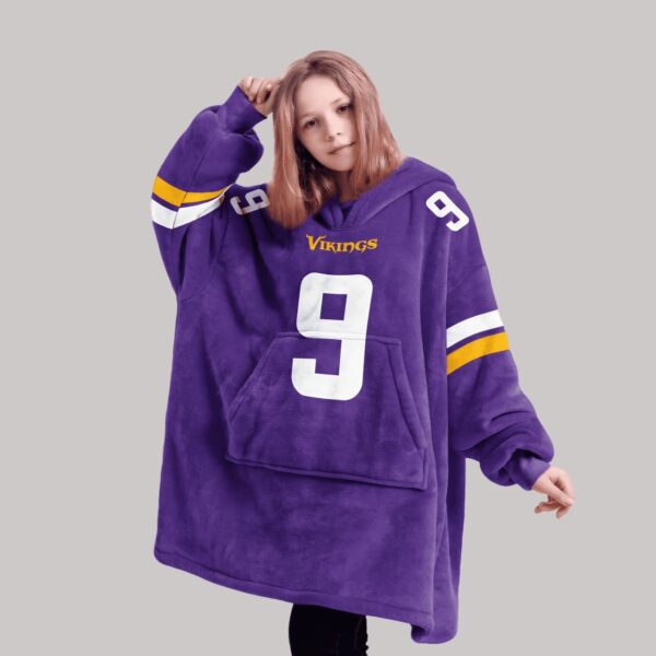 McCarthy 9 Minnesota Football Unisex Blanket Hoodie2