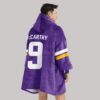 McCarthy 9 Minnesota Football Unisex Blanket Hoodie4