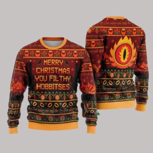 Merry Christmas You Filthy Hobbitses Lord Of The Rings Ugly Christmas Sweater