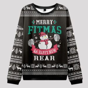 Merry Fitmas Theme Ugly Sweater