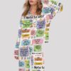 Note To Self Mental Health Satin Pajama Set3