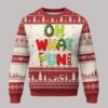 Oh What Fun Xmas Candy Cane Ugly Christmas Sweater