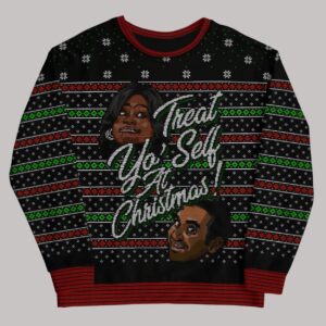 Parks And Rec Treat Yo Self At Christmas Ugly Sweater