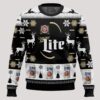 Personalized Black Miller Lite Ugly Sweater