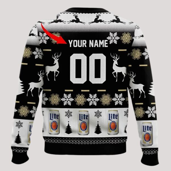 Personalized Black Miller Lite Ugly Sweater (2)