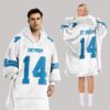 ST Brown 14 Detroit Lions Football Unisex Blanket Hoodie1