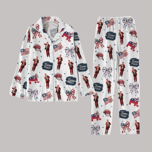 Santa Trump Dancing Trump Vance Christmas Pajama Set