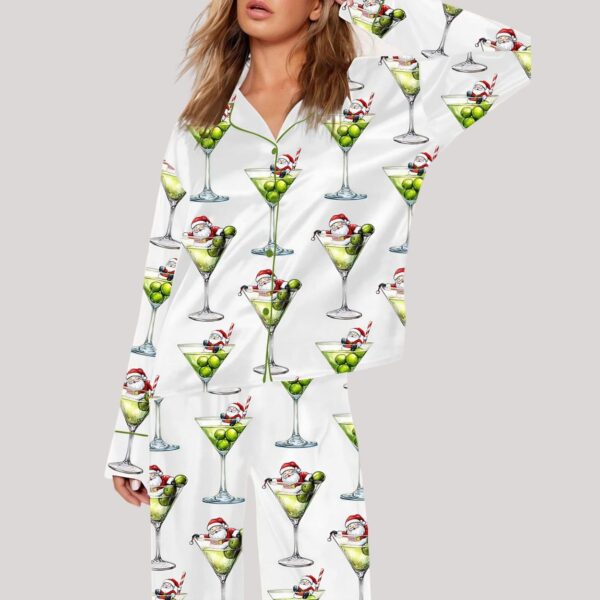 Santa Wine Art Pajama Set