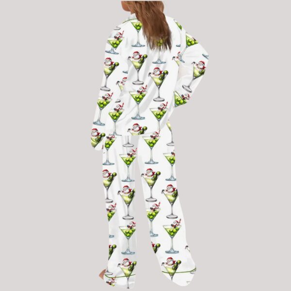 Santa Wine Art Pajama Set2