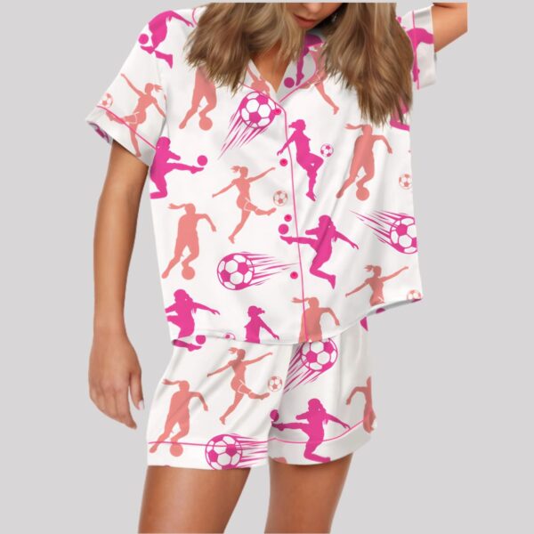 Soccer Girl Satin Pajama Set3