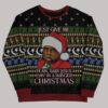 Stanley Hudson Just Give Me Plain Baby Jusus Lyin' In A Manger Christmas Ugly Sweater