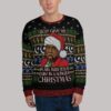 Stanley Hudson Just Give Me Plain Baby Jusus Lyin' In A Manger Christmas Ugly Sweater1