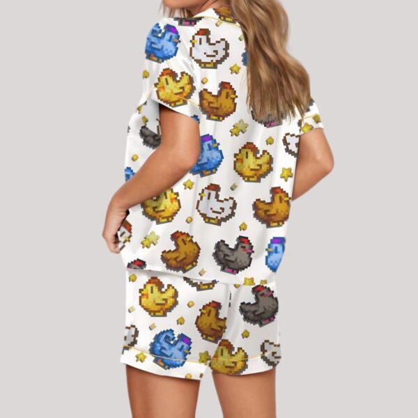 Stardew Valley Chicken Satin Pajama Set4