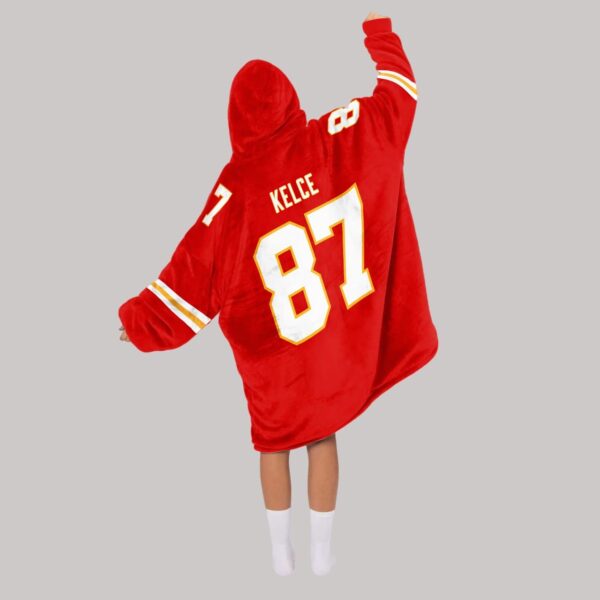 T.K 87 Kansas City Football Unisex Blanket Hoodie3