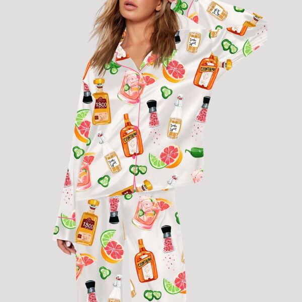 The Spicy Pink Daisy Margarita Pajama Set (1)