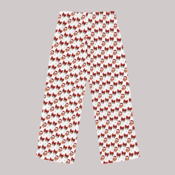 Trump Face Santa Hat Bows Pajama Pants1