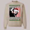 Trump Merry Christmas To All Fight Fight Fight Ugly Christmas Sweatshirt2