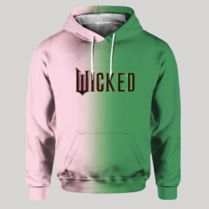 Wicked Movie Inspired Witch And Princess Contrast Gradient Hoodie