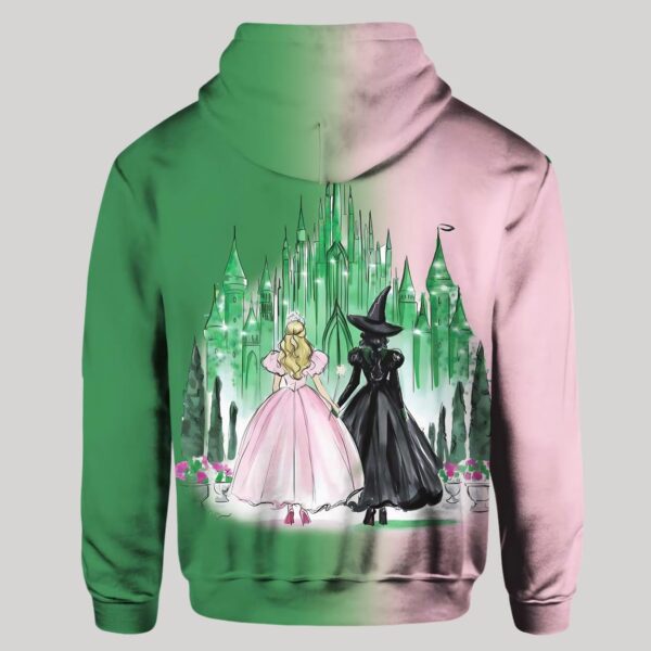 Wicked Movie Inspired Witch And Princess Contrast Gradient Hoodie2