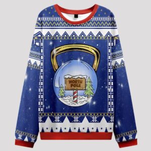 Xmas Kettlebell Fitness Theme Ugly Sweater