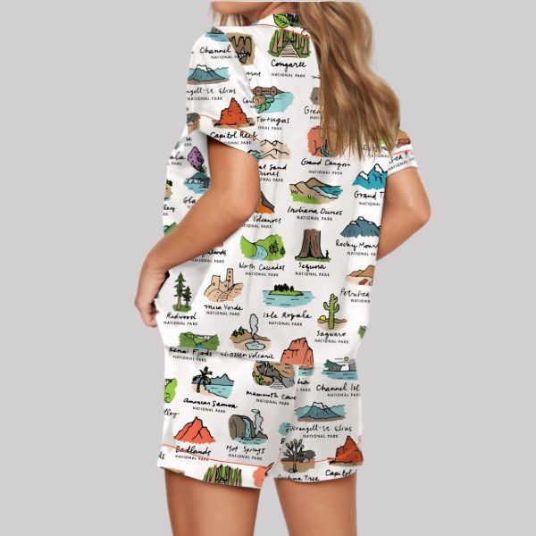 Adventure National Parks Satin Pajama Set4