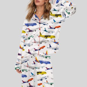 Airline Aircraft Satin Pajama Set