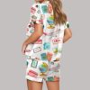 Airplane Travel Satin Pajama Set