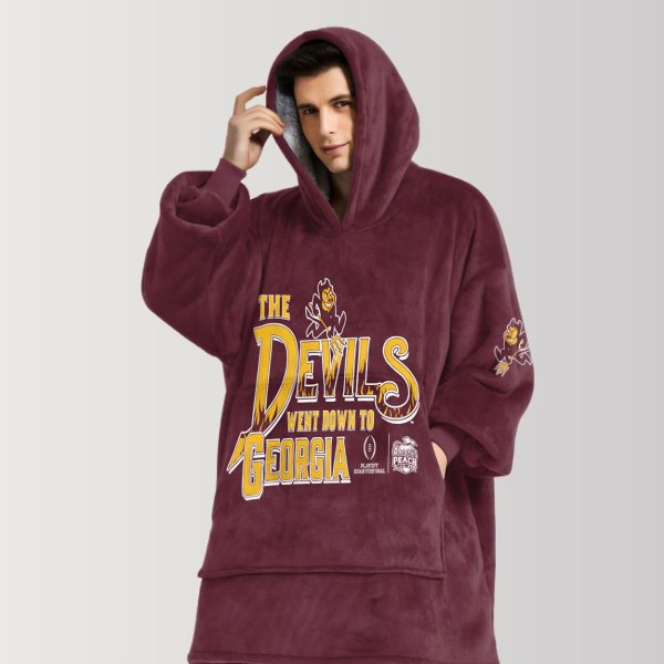 Arizona State Chick Fil A Peach Bowl Blanket Hoodie