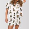 Army Camouflage Dog Art Print Pajama Set