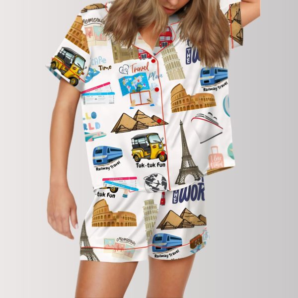 Around the World Travel Pajama Set