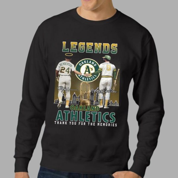 Athletics Legends Henderson And Jackson Thank You For The Memories Shirt