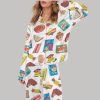 Aussie Fave Food Satin Pajama Set