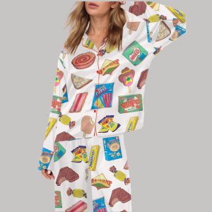 Aussie Fave Food Satin Pajama Set