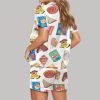 Aussie Fave Food Satin Pajama Set