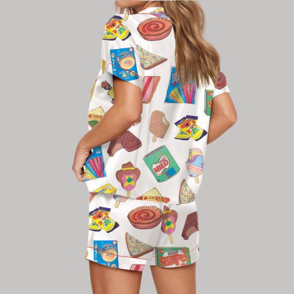 Aussie Fave Food Satin Pajama Set