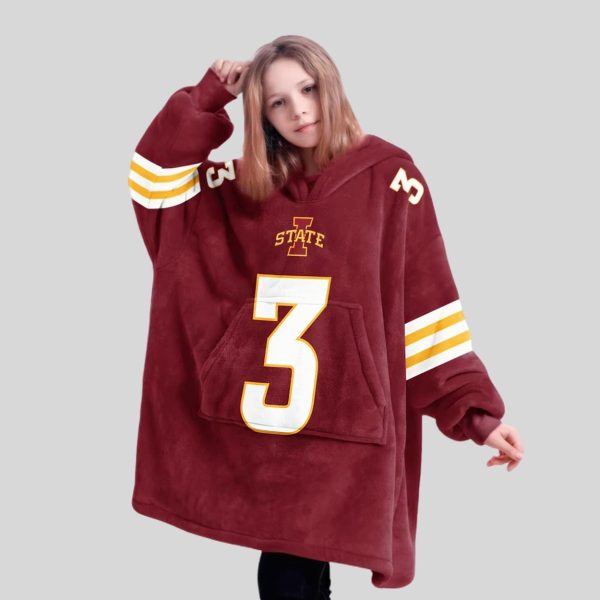 Becht 3 Lowa State Football Unisex Blanket