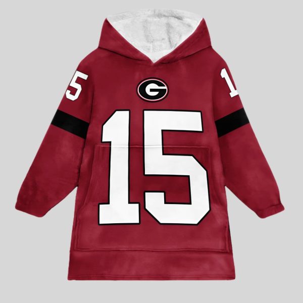 Beck 15 Georgia Football Unisex Blanket Hoodie